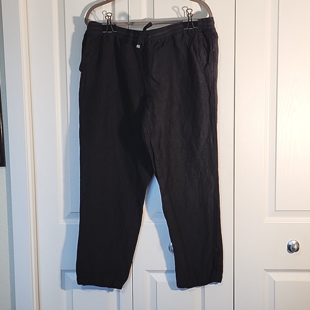 J. Jill Black Linen blend pants- Size L